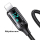 USAMS Kabel pleciony lightning 1,2m LED 2,4A srebrno-czarny - 1569026 - zdjęcie 3
